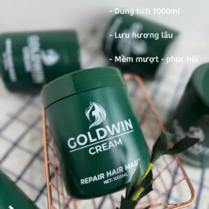 Kem hấp xả tóc Goldwin xanh 1000ml